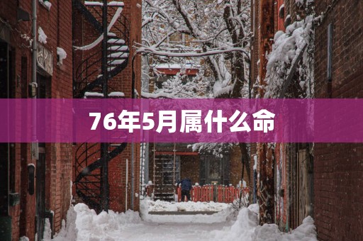 76年5月属什么命