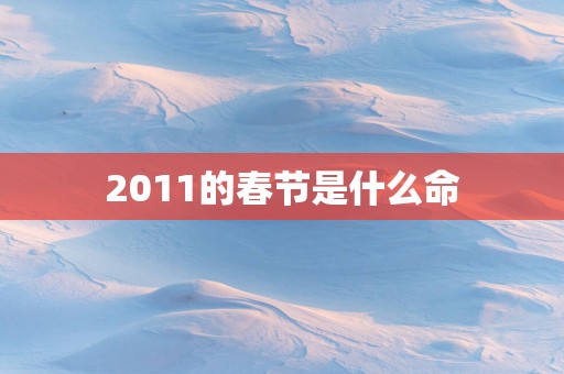 2011的春节是什么命