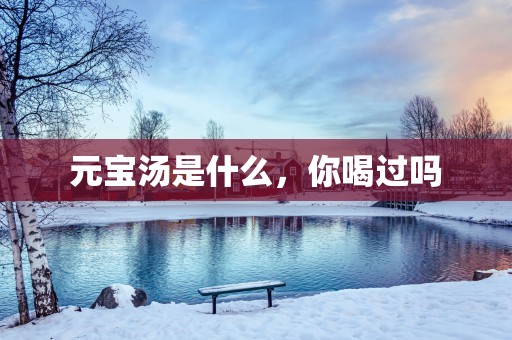 元宝汤是什么，你喝过吗