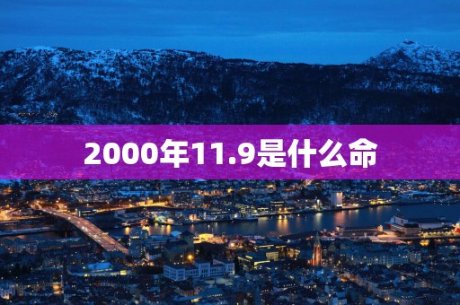 2000年11.9是什么命