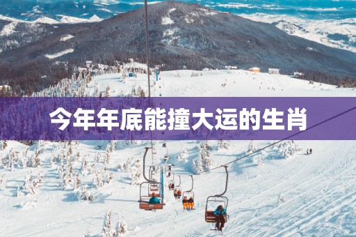 今年年底能撞大运的生肖
