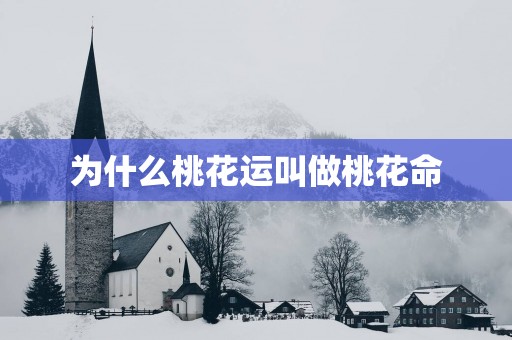 为什么桃花运叫做桃花命