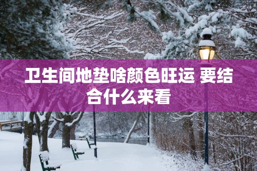 卫生间地垫啥颜色旺运 要结合什么来看