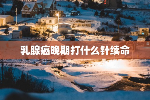 乳腺癌晚期打什么针续命
