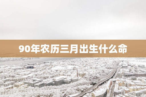 90年农历三月出生什么命