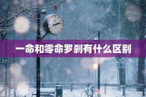 一命和零命罗刹有什么区别