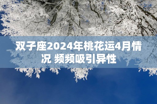 双子座2025年桃花运4月情况 频频吸引异性