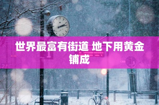 世界最富有街道 地下用黄金铺成