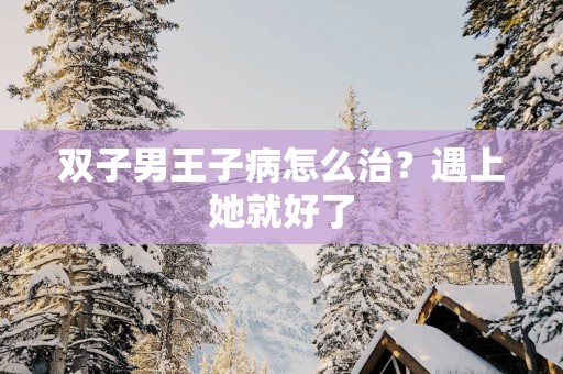 双子男王子病怎么治？遇上她就好了