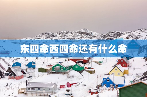 东四命西四命还有什么命
