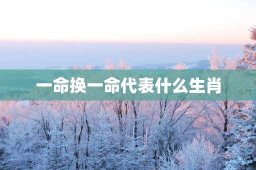 一命换一命代表什么生肖