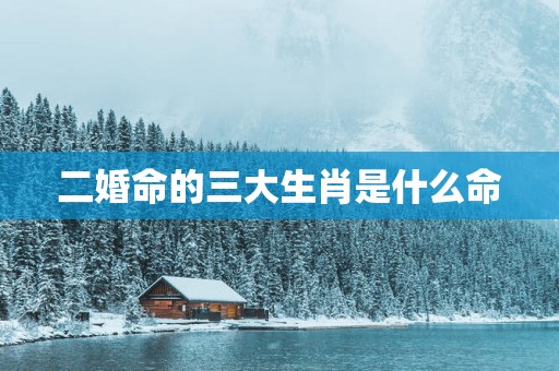 二婚命的三大生肖是什么命