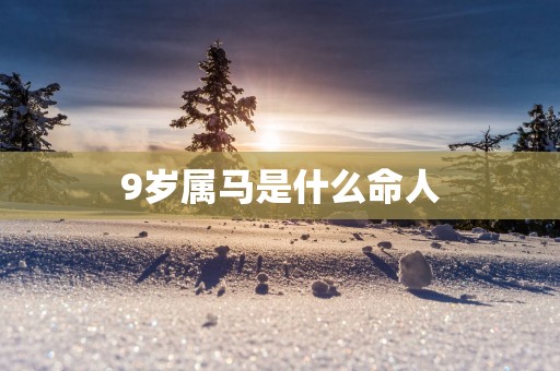 9岁属马是什么命人