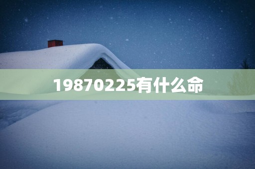 19870225有什么命