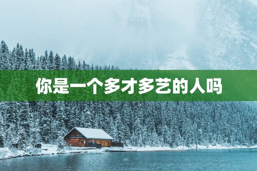 你是一个多才多艺的人吗