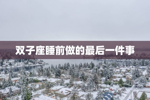 双子座睡前做的最后一件事