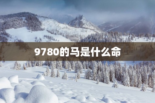9780的马是什么命