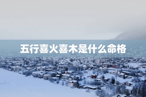 五行喜火喜木是什么命格