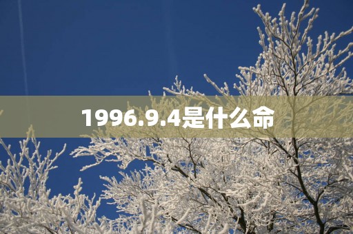 1996.9.4是什么命