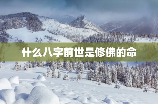 什么八字前世是修佛的命