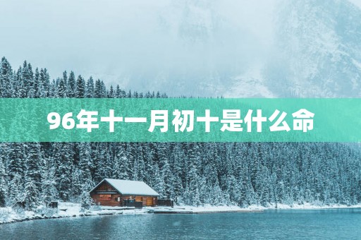 96年十一月初十是什么命