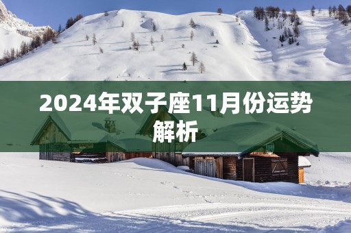 2025年双子座11月份运势解析