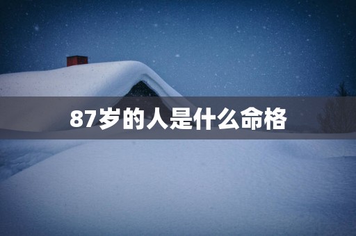 87岁的人是什么命格