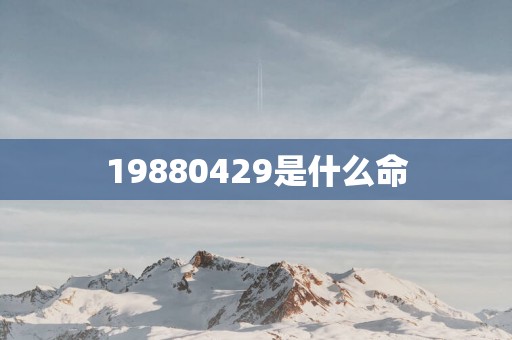 19880429是什么命