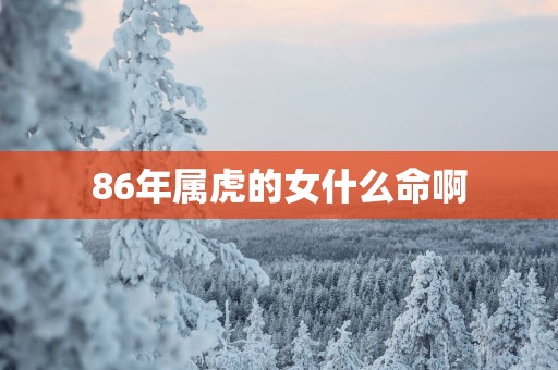 86年属虎的女什么命啊