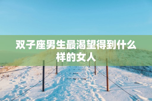 双子座男生最渴望得到什么样的女人