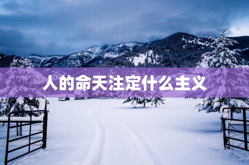 人的命天注定什么主义