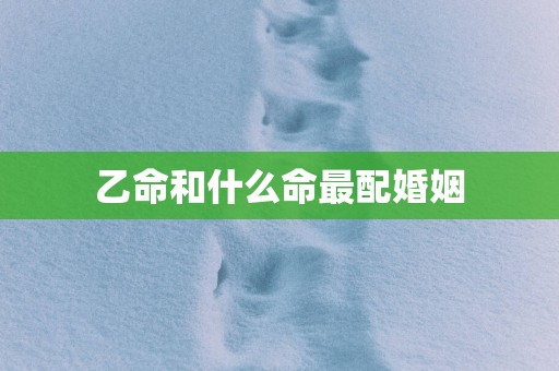 乙命和什么命最配婚姻