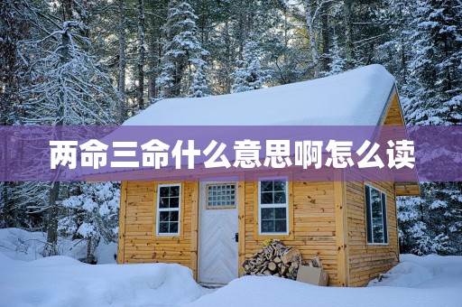 两命三命什么意思啊怎么读