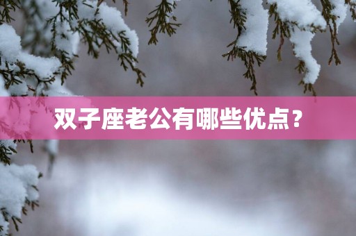 双子座老公有哪些优点？