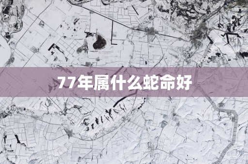 77年属什么蛇命好