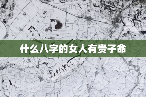 什么八字的女人有贵子命