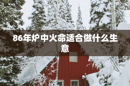 86年炉中火命适合做什么生意
