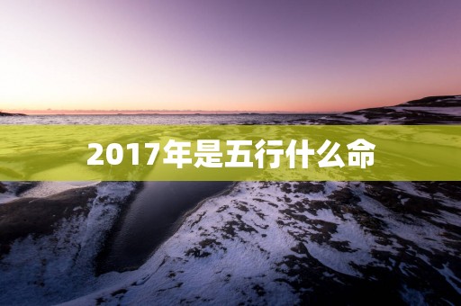 2017年是五行什么命