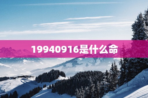 19940916是什么命