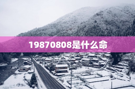 19870808是什么命