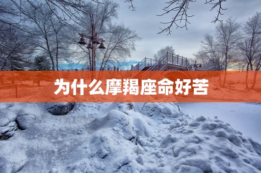 为什么摩羯座命好苦