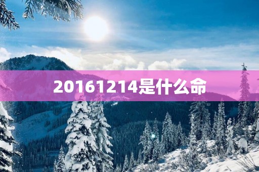 20161214是什么命