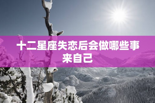 十二星座失恋后会做哪些事来自己