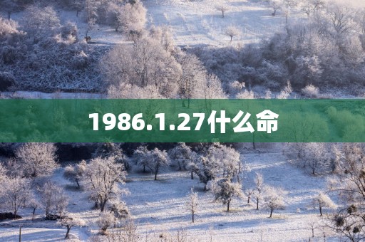 1986.1.27什么命