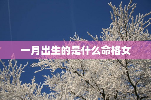 一月出生的是什么命格女