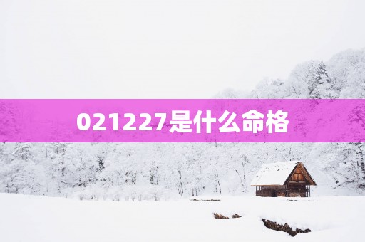 021227是什么命格