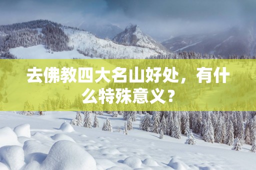 去佛教四大名山好处，有什么特殊意义？
