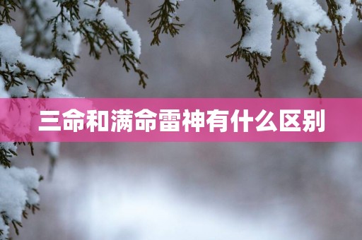 三命和满命雷神有什么区别