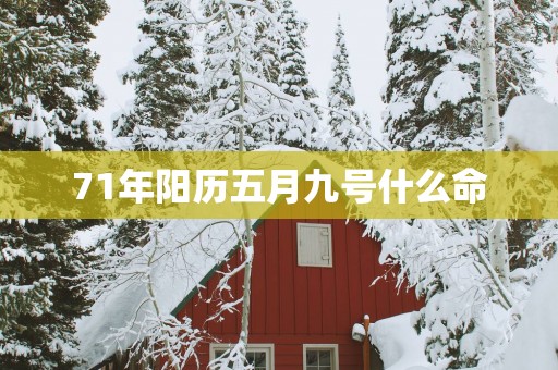 71年阳历五月九号什么命