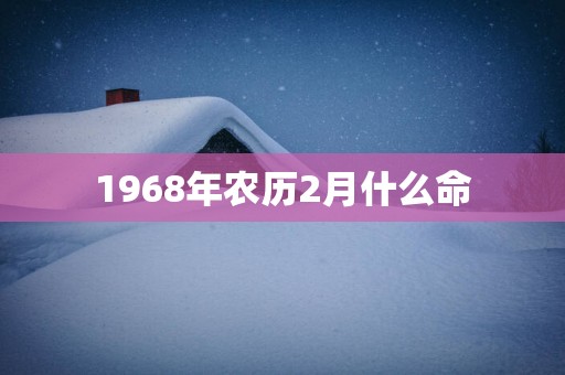 1968年农历2月什么命